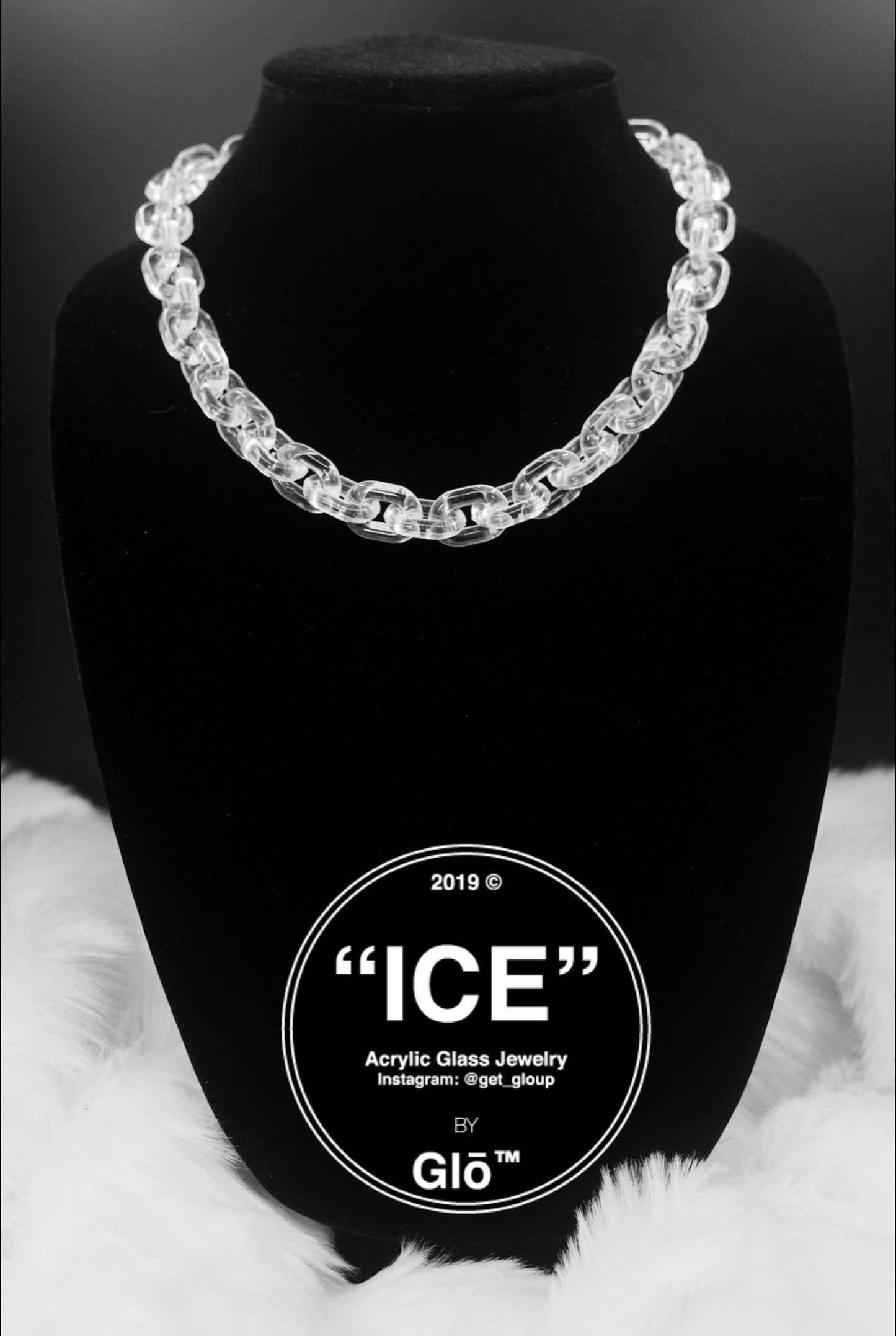Clear Anchor Link Choker Acrylic glass Chain - plushtrap_