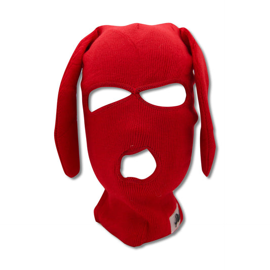 Red Bunski 3 hole balaclava - plushtrap_rb3h