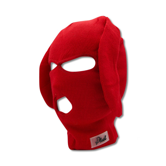 Red Bunski 3 hole balaclava - plushtrap_rb3h