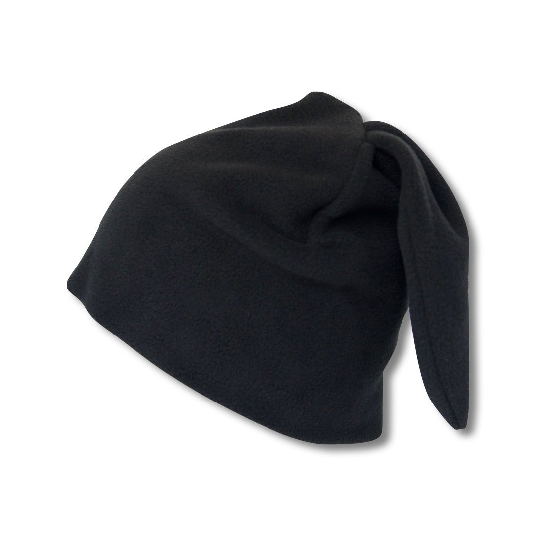 Restock Black Fleece Bunny Beanie - plushtrap_BBCDG