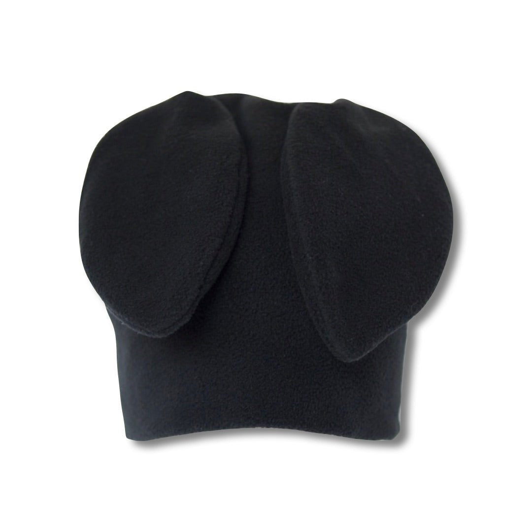 Restock Black Fleece Bunny Beanie - plushtrap_BBCDG
