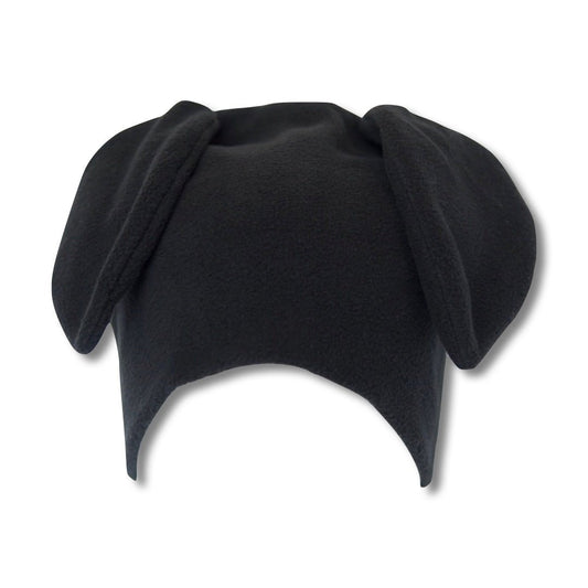 Restock Black Fleece Bunny Beanie - plushtrap_BBCDG