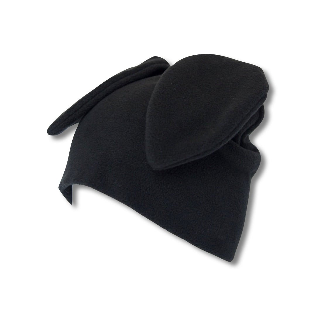 Restock Black Fleece Bunny Beanie - plushtrap_BBCDG