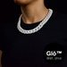 White Opal Medium Cuban Link Choker Acrylic Glass Chain - plushtrap_