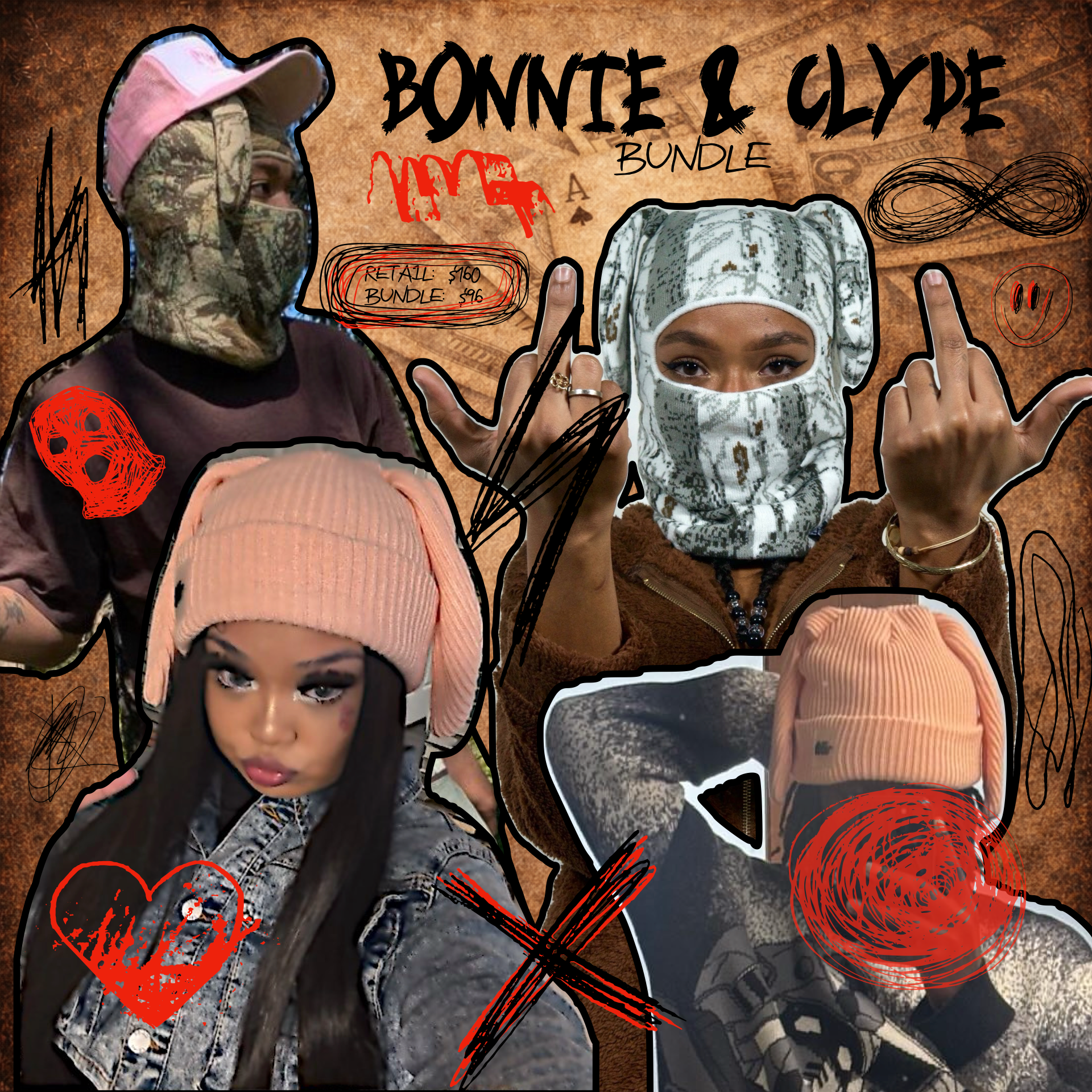 Bonnie & Clyde Bundle - Lovers Lane Drop - plushtrap