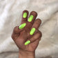 Almond Glow in the Dark Neon Yellow Instant Acrylic Nails - plushtrap_