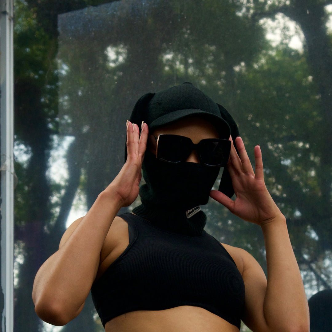 Black Brim Bunski 1 Hole balaclava - plushtrap_BBBM
