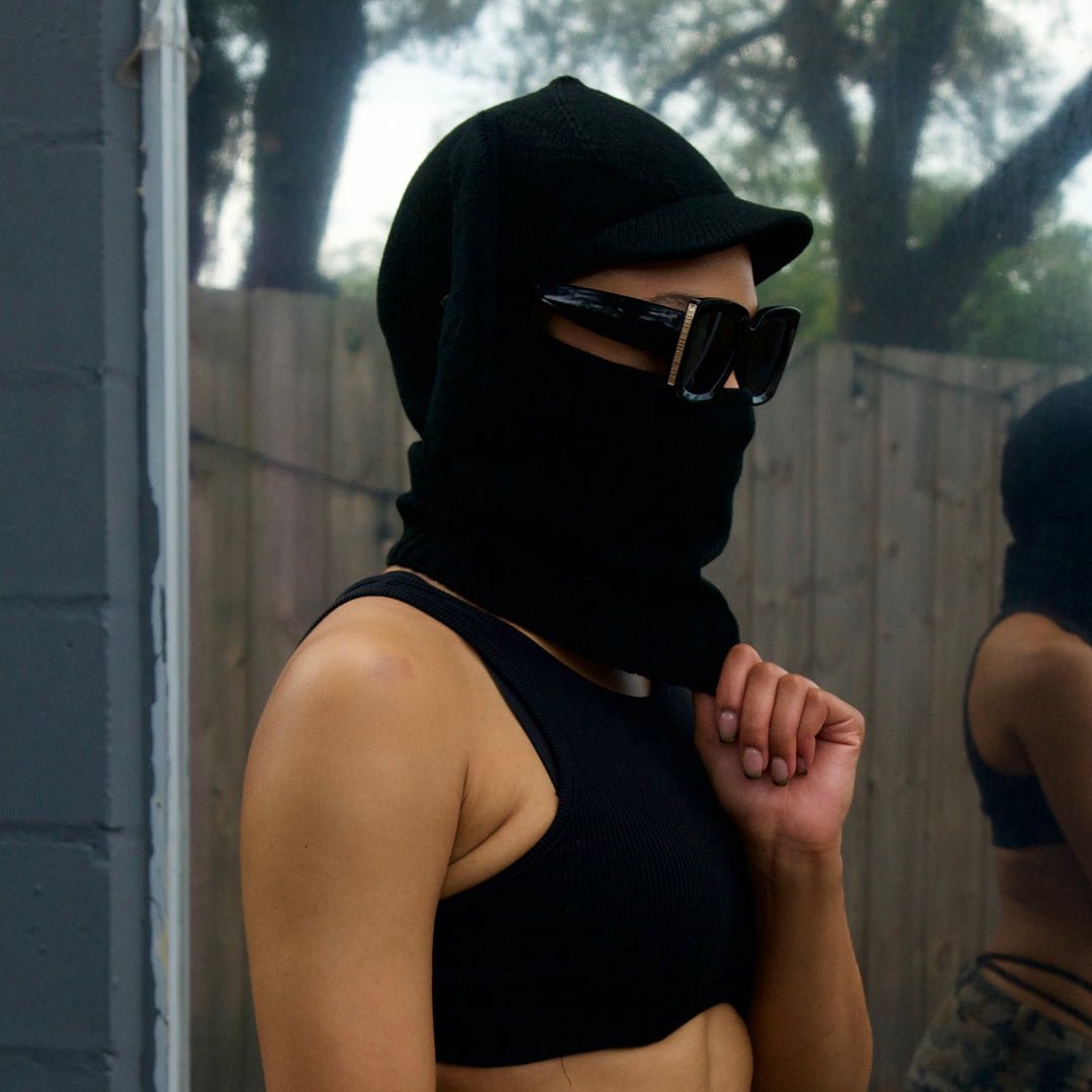 Black Brim Bunski 1 Hole balaclava - plushtrap_BBBM