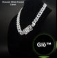 Buckle Closure, White Frosted Cuban Link Chain Necklace - plushtrap_