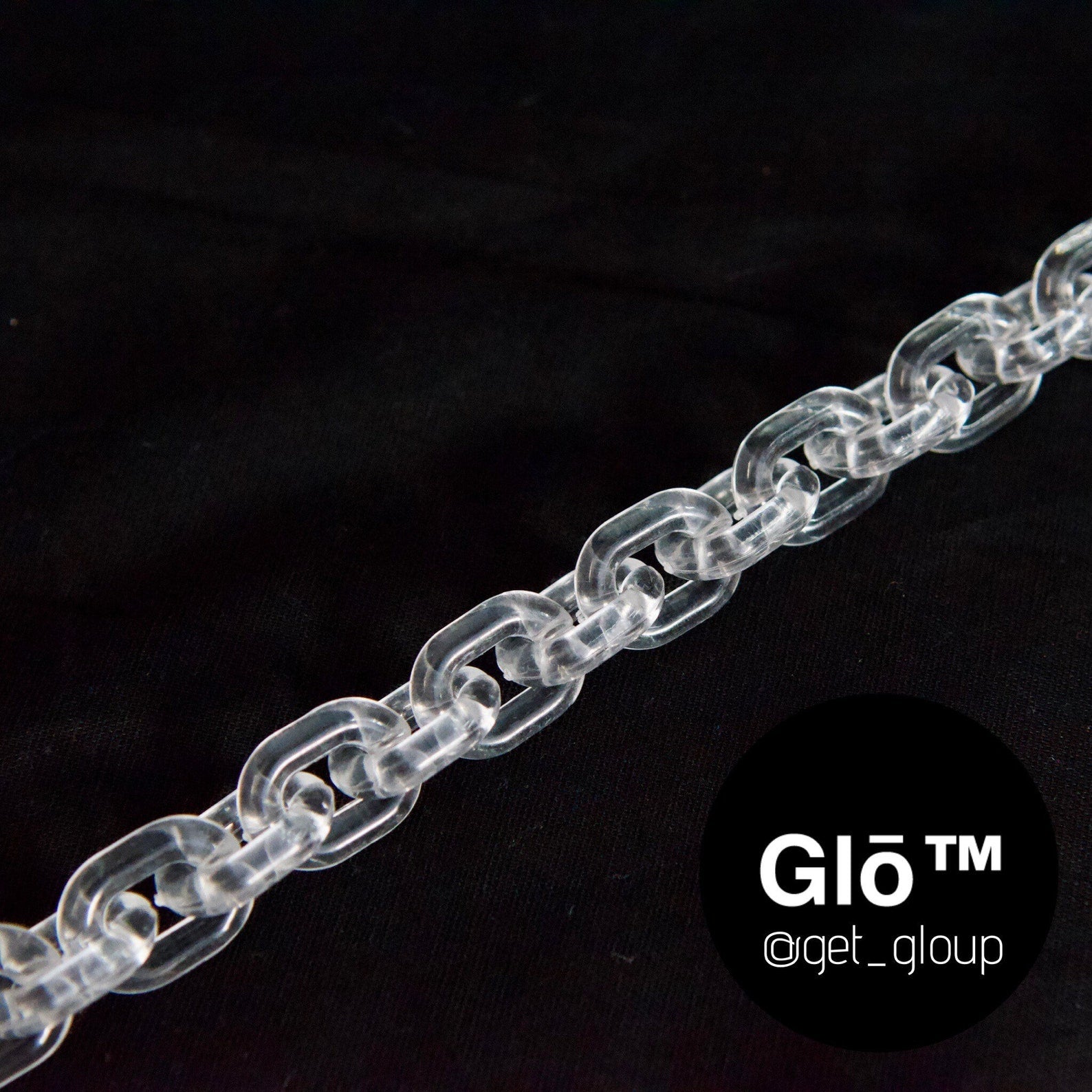 Clear Anchor Link Bracelet. Acrylic glass Chain - plushtrap_