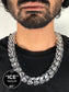 Clear Large Cuban Link Necklace. Acrylic glass Chain. - plushtrap_