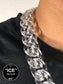 Clear Large Cuban Link Necklace. Acrylic glass Chain. - plushtrap_