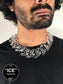 Clear XL Curb Link Choker. Acrylic glass Chain. Necklace - plushtrap_