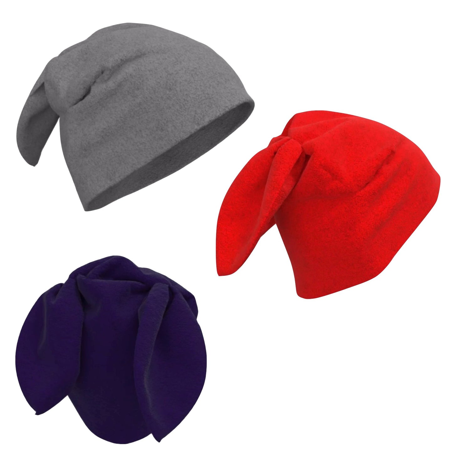 New Colors Fleece Bunny Beanie - plushtrap