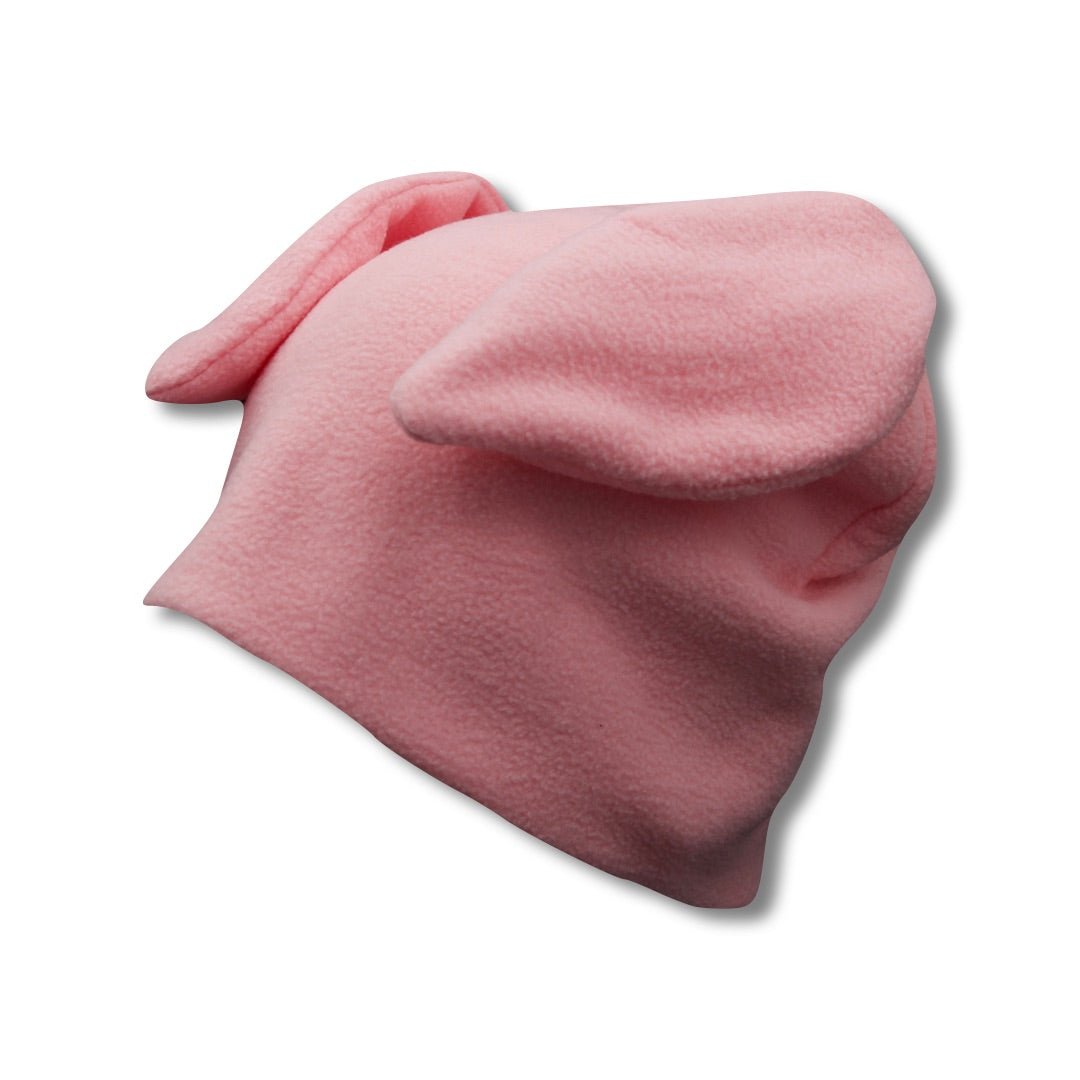 Pink Fleece Bunny Beanie - plushtrap_ppfbb