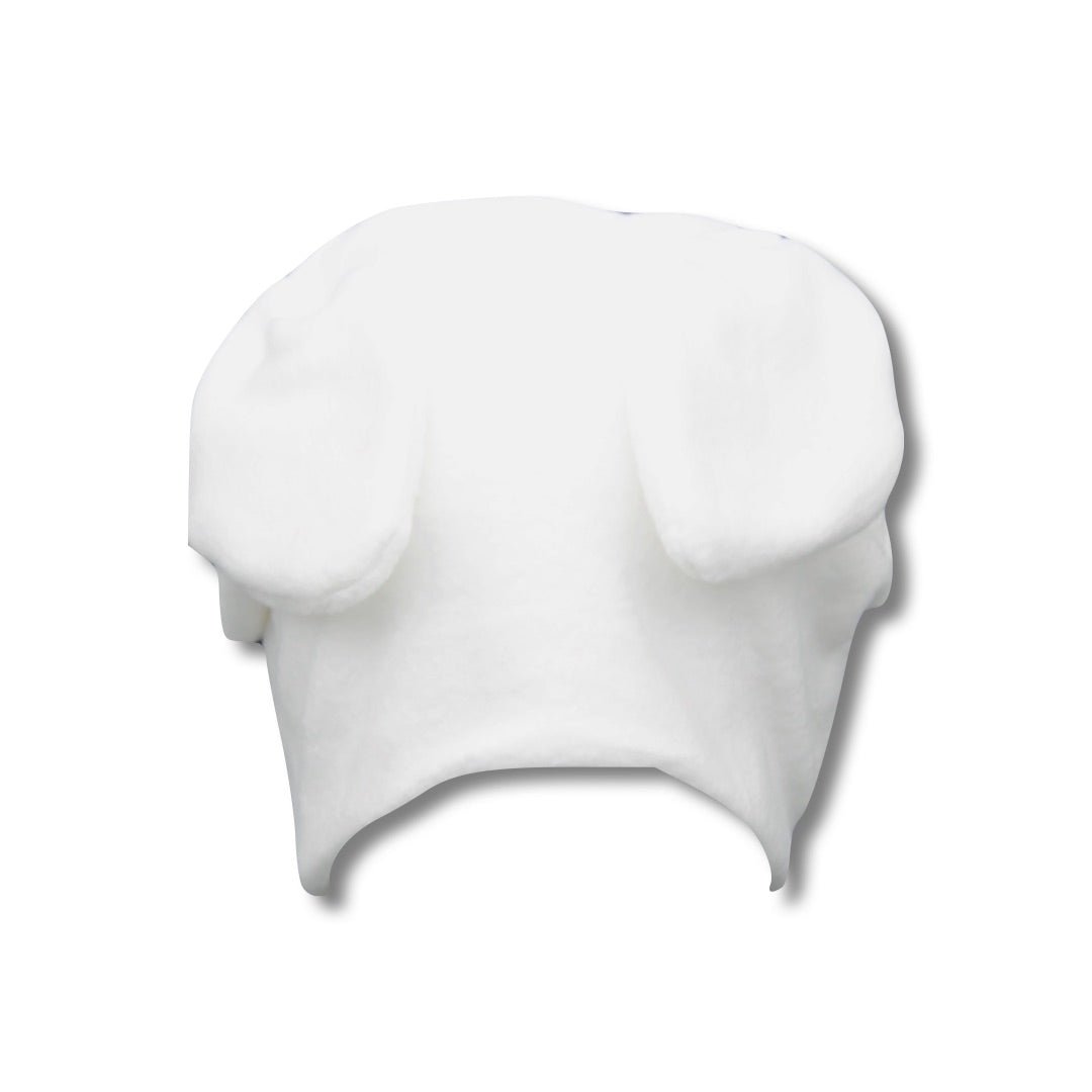 White Fleece Bunny Beanie - plushtrap_pwfbb