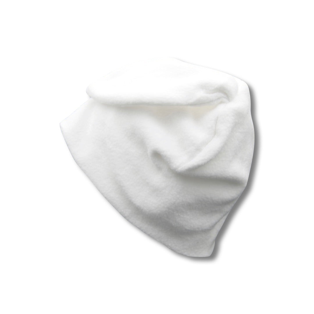 White Fleece Bunny Beanie - plushtrap_pwfbb