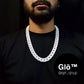White Opal Medium Cuban Link Necklace Acrylic Glass Chain - plushtrap_